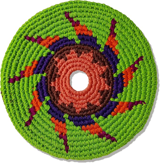 Buena Onda Indoor Flying Disc - 7'' Flexible Sport Disc for Indoor and Outdoor Play - Amazing Handmade Quality from Guatamala - Pocket Discs are Played in Over 20 Family Fun Games