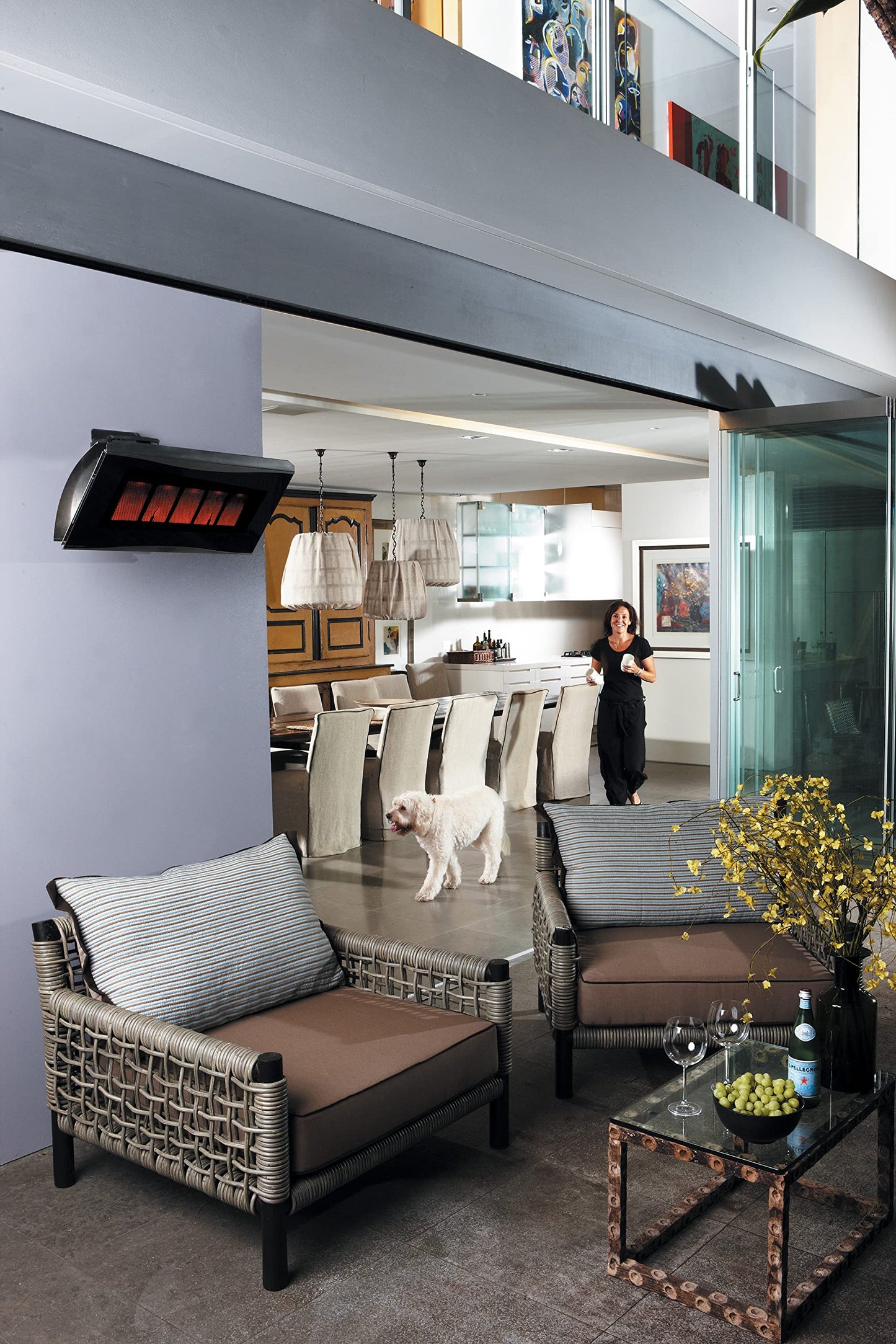 Bromic Platinum Smart Heat 11000W Gas Patio Heater - Natural Gas (NG), 500 Series, 110V, Black Finish - BH0110003-1