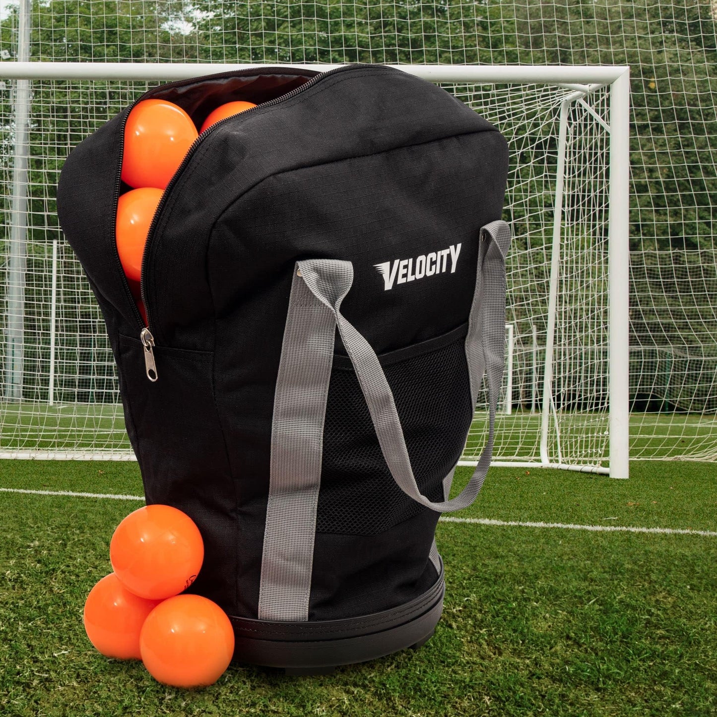 Velocity Heavy Duty Multipurpose Ball Bag with Durable Bottom - Holds up to 60-72 Balls - Ideal for Lacrosse, Baseball, Pickleball, Tennis & More, Black