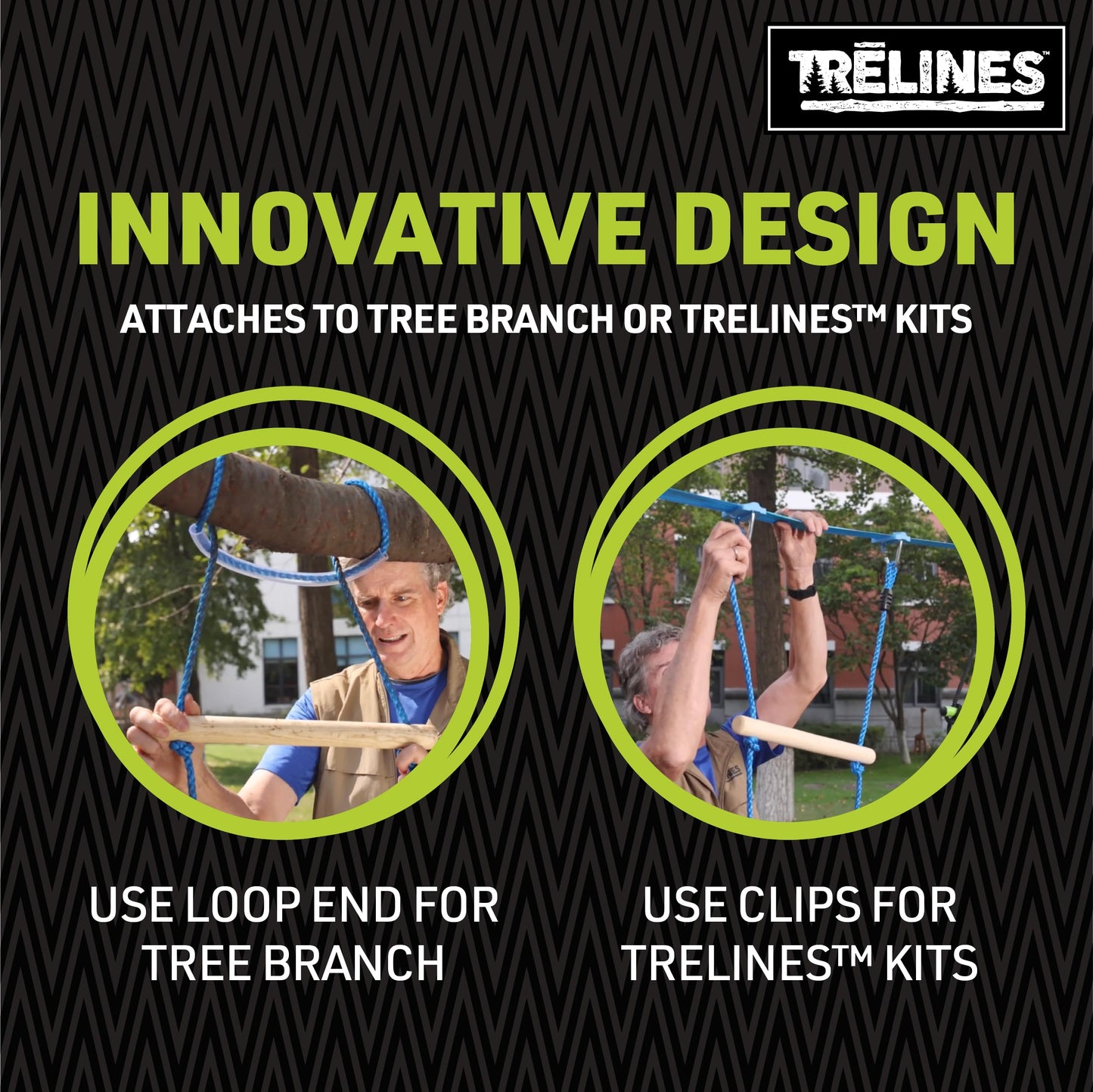 Trelines 7 ft. Wooden Climbing Rope Ladder - Kids Ninja Warrior Obstacle Course Accessory - Perfect for Enhancing a Ninja Slackline, Tree Branch, Swing Set Kit - Tree Play Equipment - Ages 5+ 250 lbs.