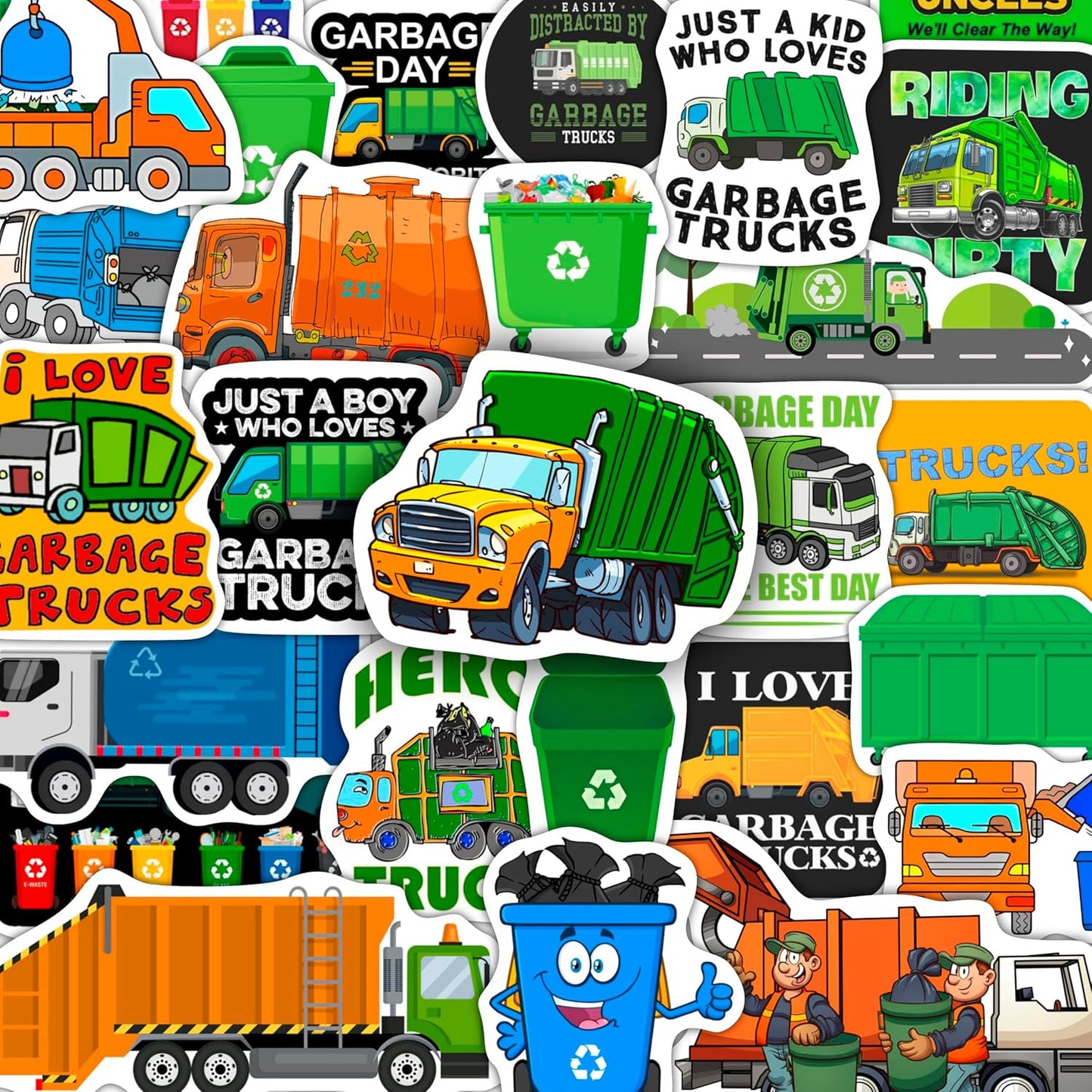 Durable Garbage Truck Stickers - Perfect for Party Supplies and Gifts