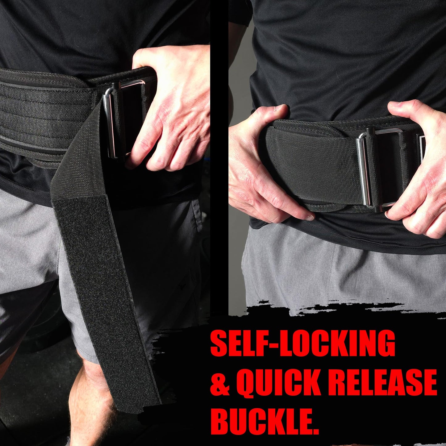 Iron Infidel Recon Weight Lifting Belt - 4" Wide Self Locking Gym Belt for Men & Women, EVA Foam Core Support Weight Belt for Squatting, Deadlifting, Powerlifting, Workout, Fitness & Crossfit (1776, S)