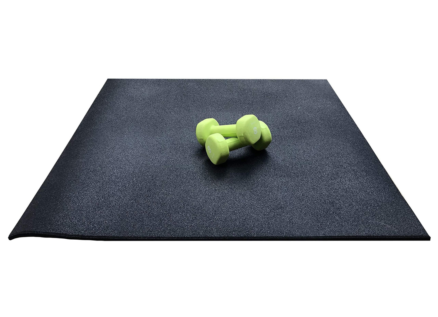 RevTime Ultra Thick Professional Fitness Mat, 39.5"x39.5" (1mx1m) 1/2" Thick Anti-Vibration Mat for Gym, Indoor Outdoor Fitness equipments, Heavy Duty Exercise Mat, Black