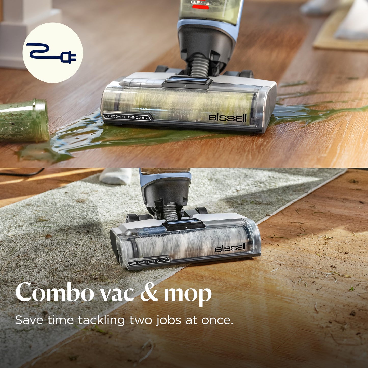 Bissell CrossWave Edge Floor Cleaner, Wet Dry Vacuum Mop with Zero-Gap Edge Technology & Powerful Suction for Tile Floors and Stain Removal, 4111A
