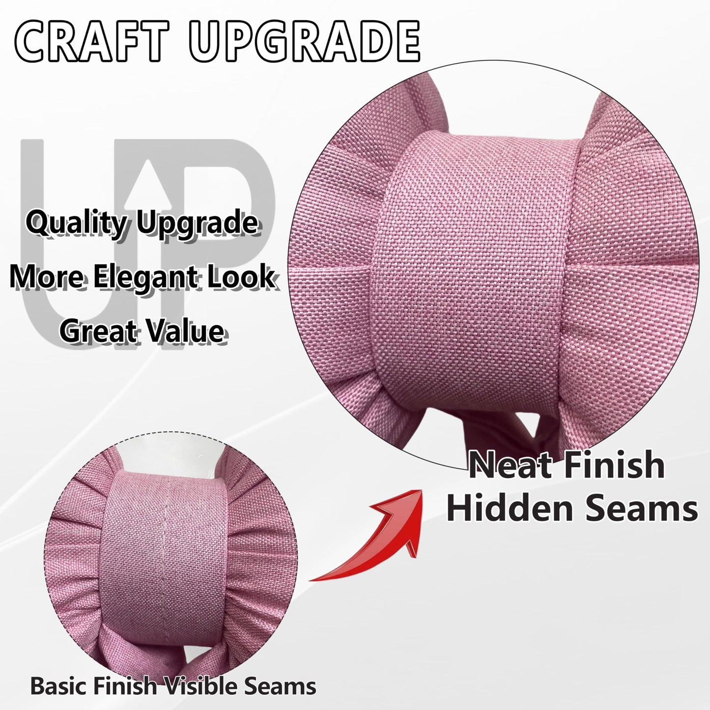 UINSUE 2PCS Chic Car Headrests with Bow-Shaped Cotton Linen Bowknot Neck Pillows for Cozy Road Trip & Cute Interior Decoration (Black)