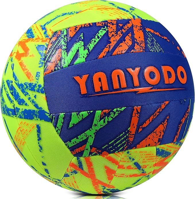 YANYODO Swimming Pool Waterproof Beach Volleyball, Soft Indoor Outdoor Size 5 Volleyball with Pump for Teenagers Adults Swimming Pool Beach Games to Play