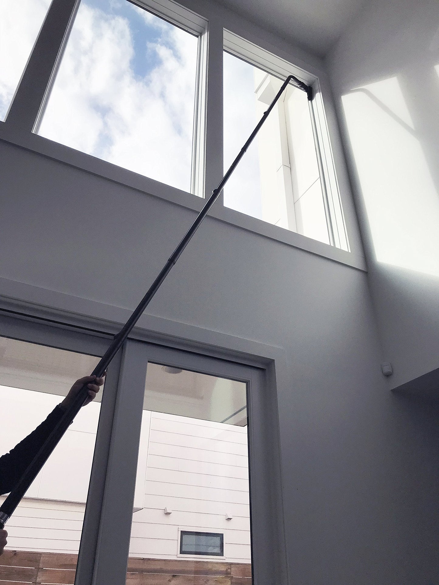 Cen-Tec Systems 35 Ft. High Reach Vacuum Attachment Kit with 3 Carbon Fiber Poles and Storage Straps Black