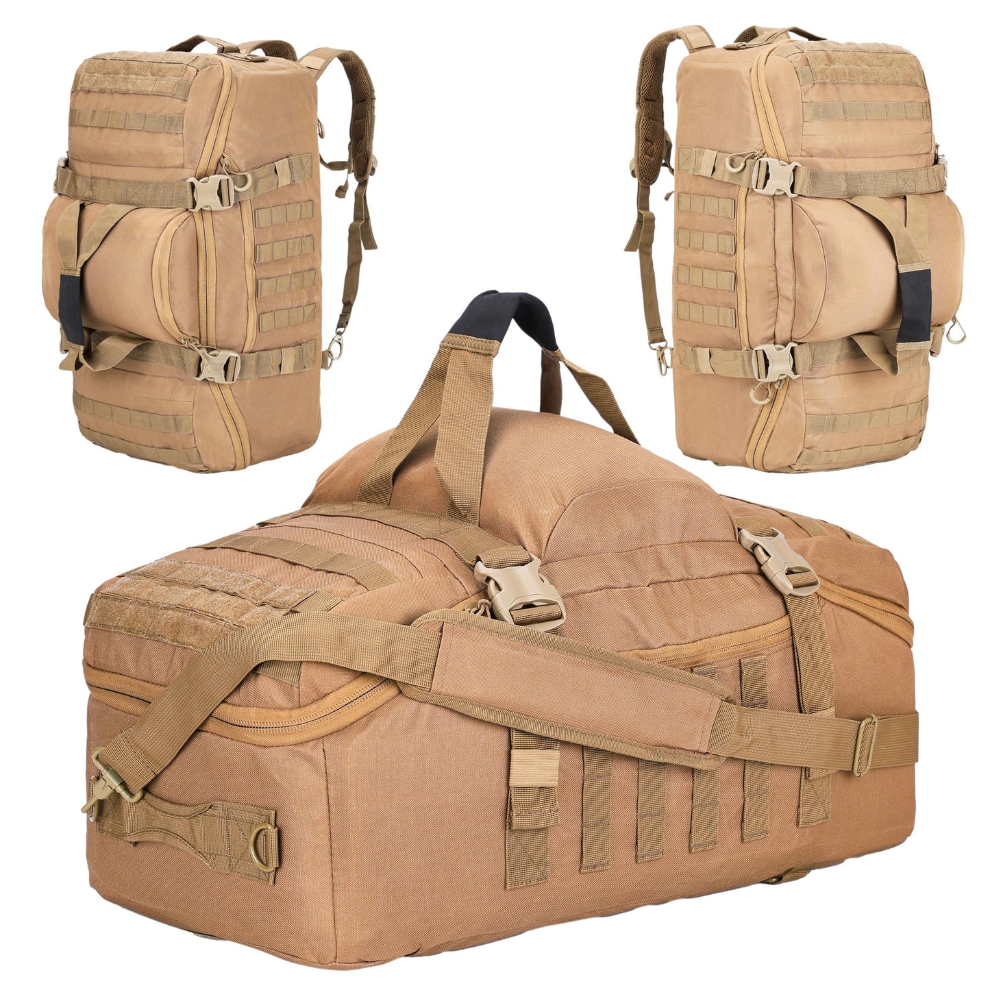 Gym Bag, 3-in-1 Duffel Backpack, Travel & Sports Bag for Outdoor, Tactical, Camping & Hunting – Weekend & Overnight Gear