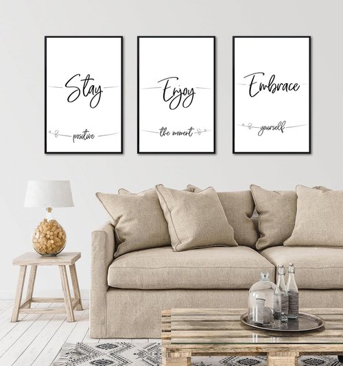 ELSKER&HOME 16x24 Black Poster Frame - Sturdy, Scratch-Proof Design for Horizontal or Vertical Mounting | 3 Pack