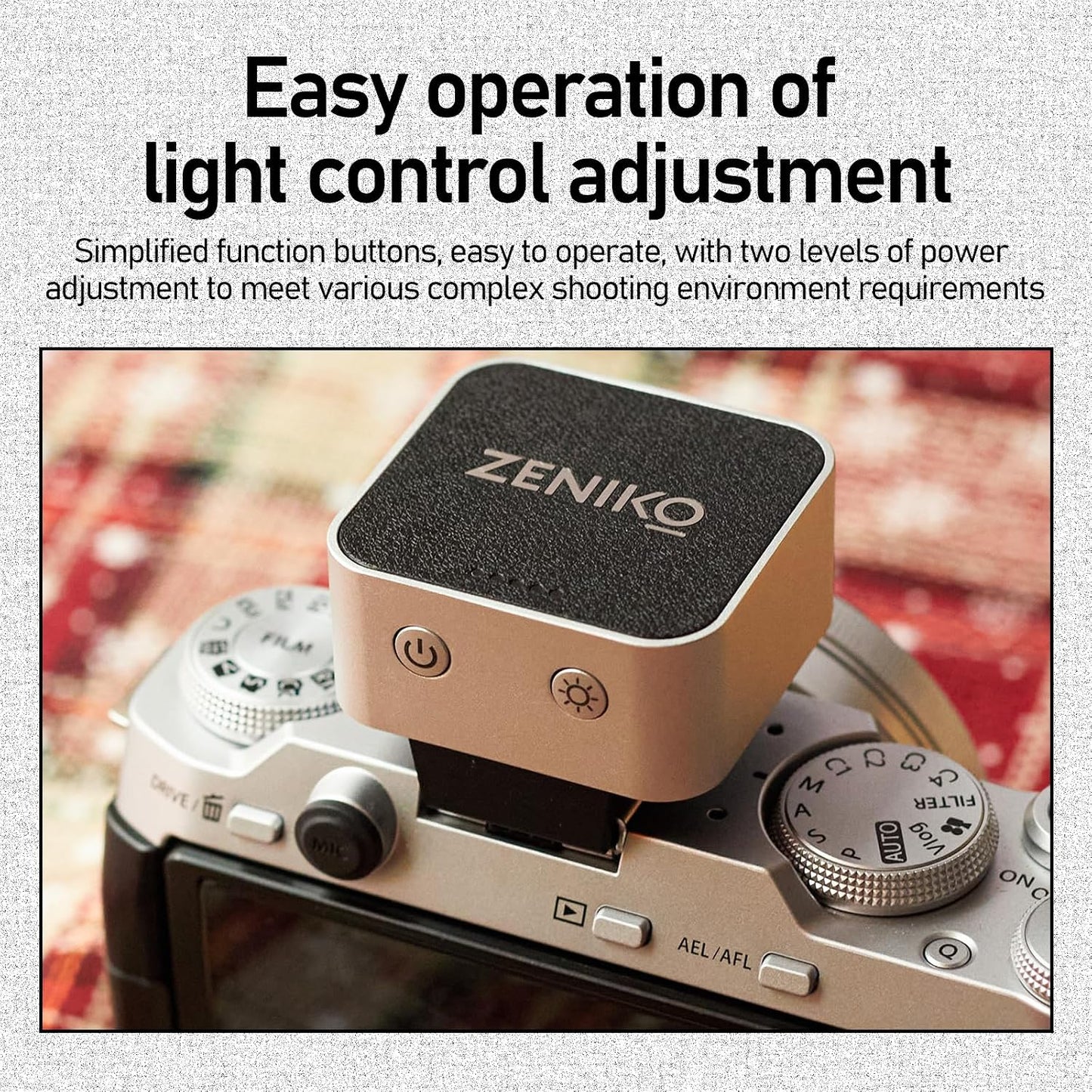 ZENIKO ZF08 zv1f/Nikon/Fuji/Panasonic 5 440 6500K 3s Mini Camera Flash Speedlite for Canon/Sony Olympus - Power Levels