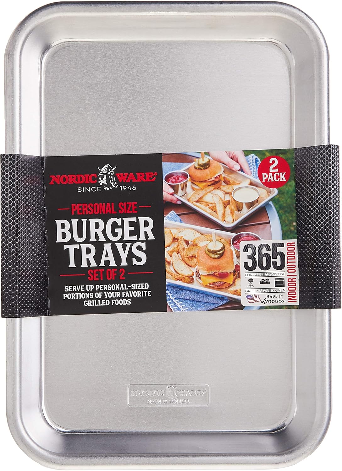Nordic Ware Naturals Eighth Sheet Baking Pan Set - Durable Non-Stick | 2-Pack