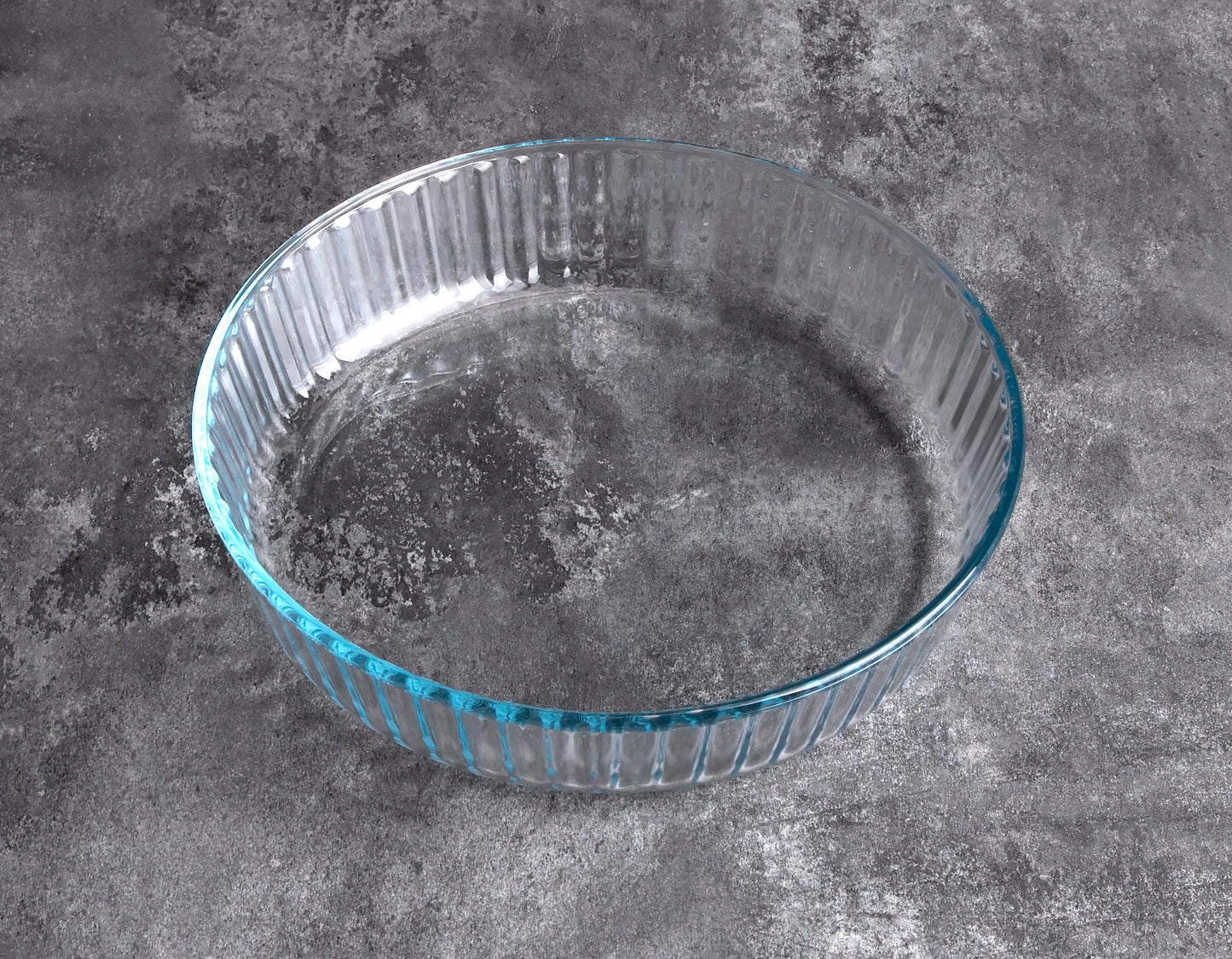 HUSANMP Clear Round Tempered Glass Baking Dish, Glass Bakeware Casserole Dish for Oven and Dishwasher Safe.
