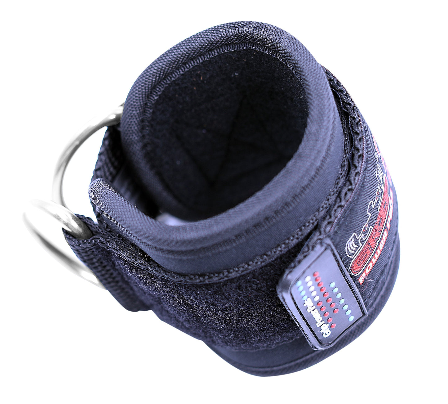 Grip Power Pads Best Ankle Straps for Cable Machines Double D-Ring Adjustable Neoprene Premium Cuffs to Enhance Legs, Abs & Glutes for Men & Women (Black, Single)
