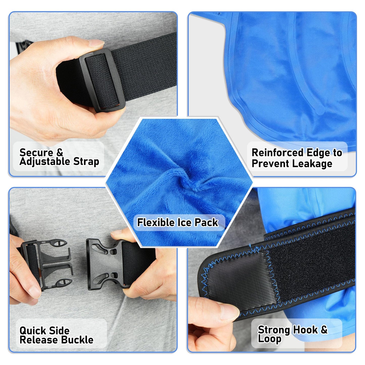 MEDLOT Shoulder Ice Pack Wrap, Larger Rotator Cuff Cold Therapy Support Brace for Shoulder Pain Relief, Reusable Gel Hot Cold Compress for Sports Injuries, Tendonitis, Surgery Recovery
