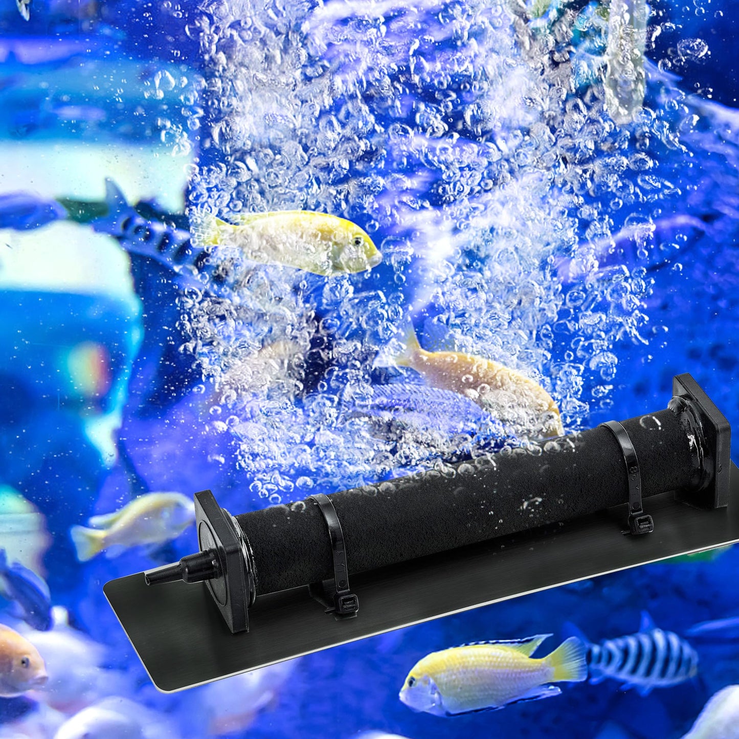 Luckerain Pond Aerator 8000 Gallons Koi Pond Air Pump, Aerators for Outdoor Ponds,Air Pump with Weighted Air Line and Submersible Diffuser Stick