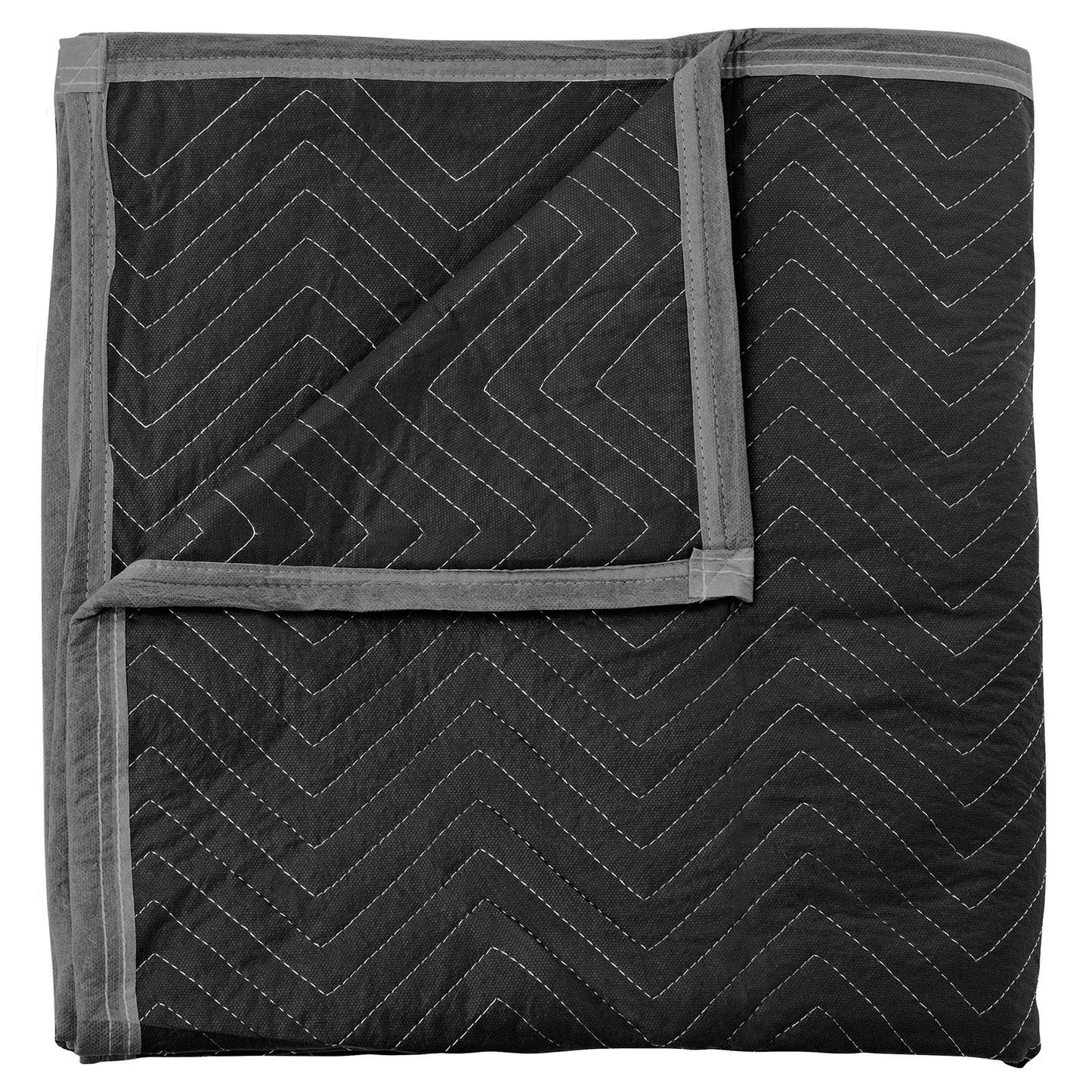Sure-Max 12 Moving & Packing Blankets - Heavy Duty Pro - 80" x 72" (90 lb/dz weight) - Professional Quilted Shipping Furniture Pads Black
