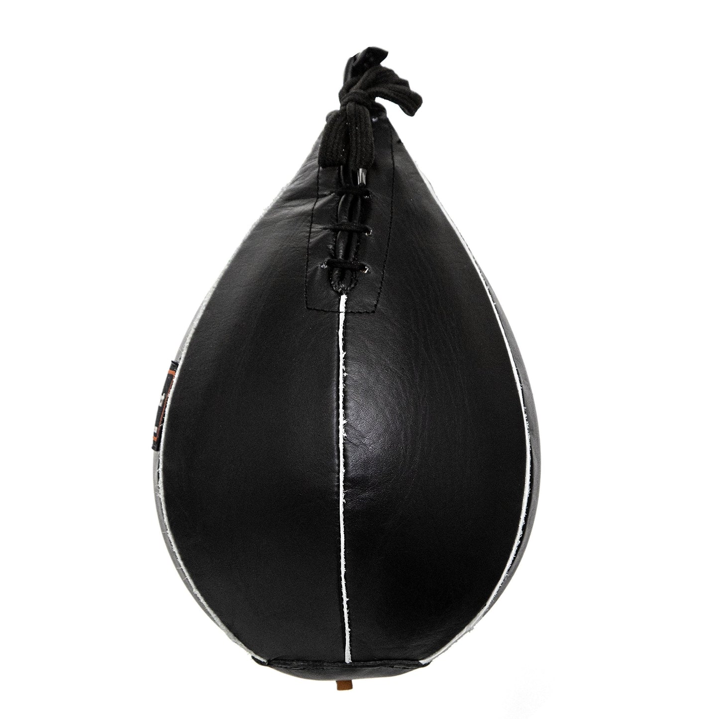 Pro Impact Genuine Leather Speedbag Black – Heavy Duty Leather Hanging Swivel Punch Ball for Boxing MMA Muay Thai Fitness or Fighting Sport Training (Small - 6"x9")