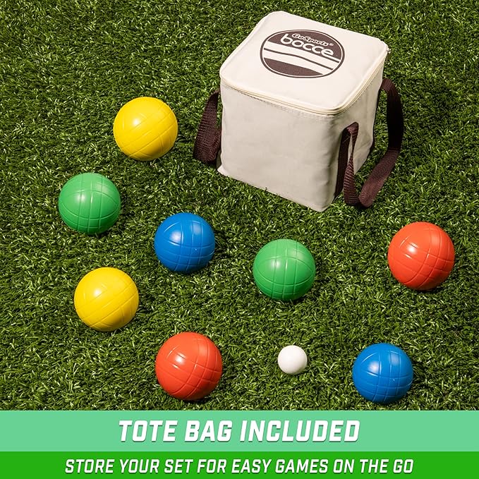 GoSports 90 mm Bocce Ball Sets - Outdoor Lawn Game - Composite or Resin
