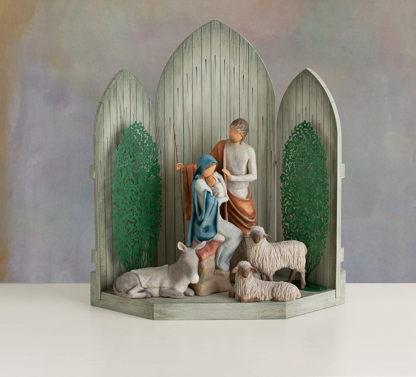 Willow Tree | Hand-Painted Nativity Backdrop - Sanctuary for The Christmas Story