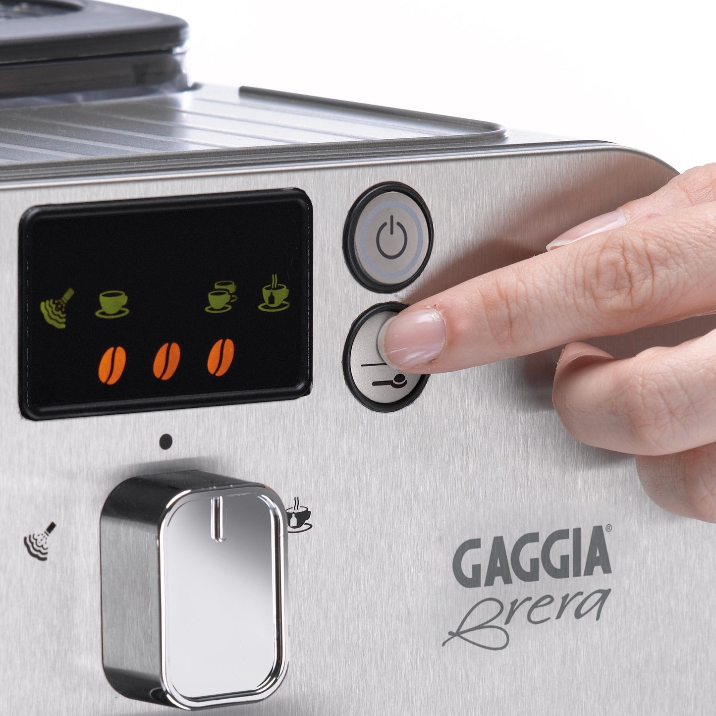 Gaggia Brera Super-Automatic Espresso Machine, Small, 40 fluid ounces, Silver