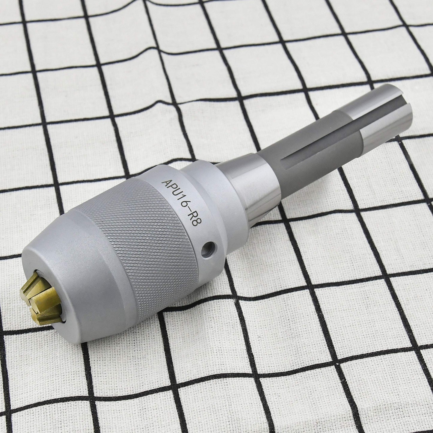 Earl Diamond Super Heavy Duty APU16 1/32-5/8 Inch R8 Shank Precision Integrated Keyless Drill Chuck
