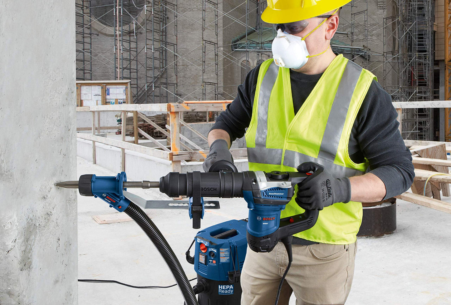 Bosch DH507 12-Pound 10-Amp Variable Speed SDS-Max Demolition Hammer, Blue