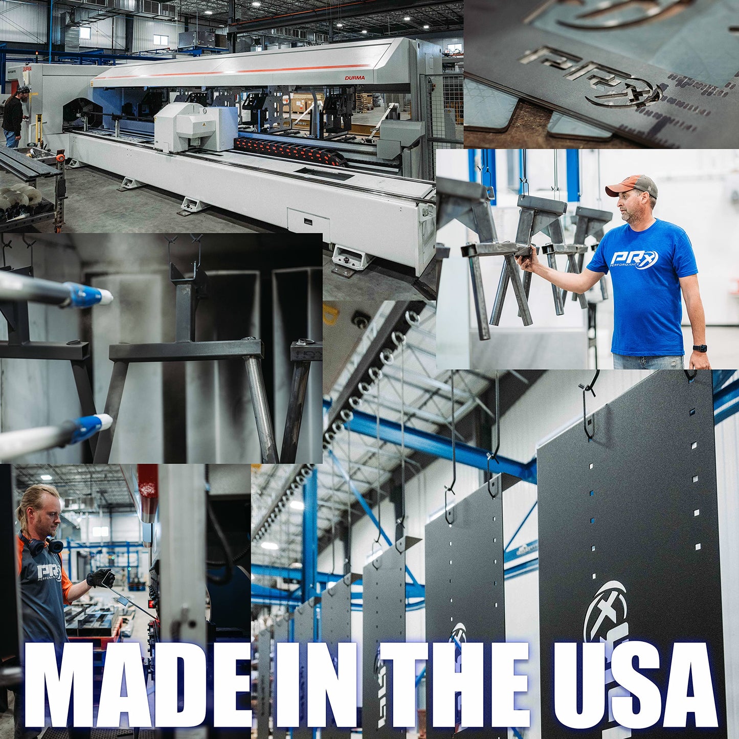 PRx Performance Squat Rack Mounted Olympic Barbell Storage Hanging USA Made Steel Single Bar Holder for 3x3 Uprights with 5/8" Holes, Vertical Squat Rack Attachment