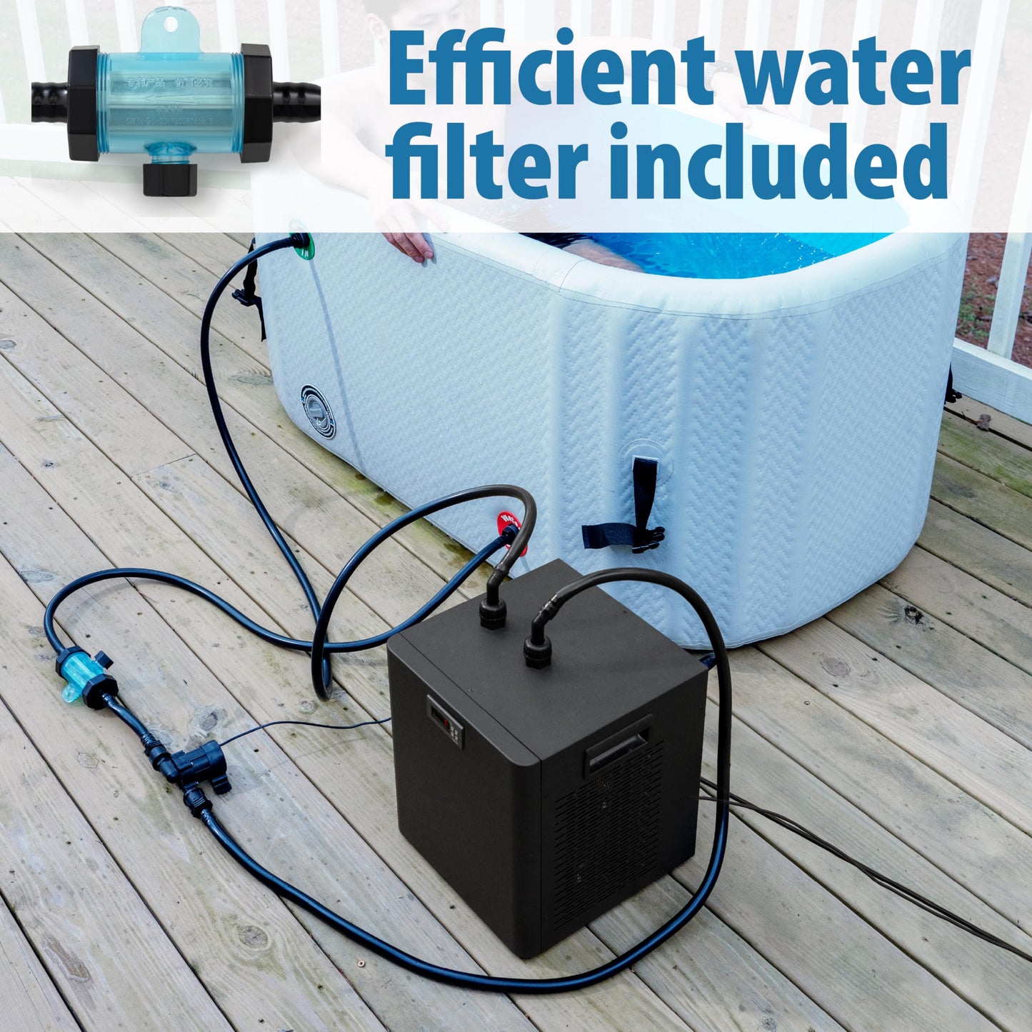 Polar Revive Chiller 2.0 for Ice Bath and Cold Plunges including all hoses and pumps. 1/3 HP, 2/3 HP, 1 HP Models (1/3 HP)