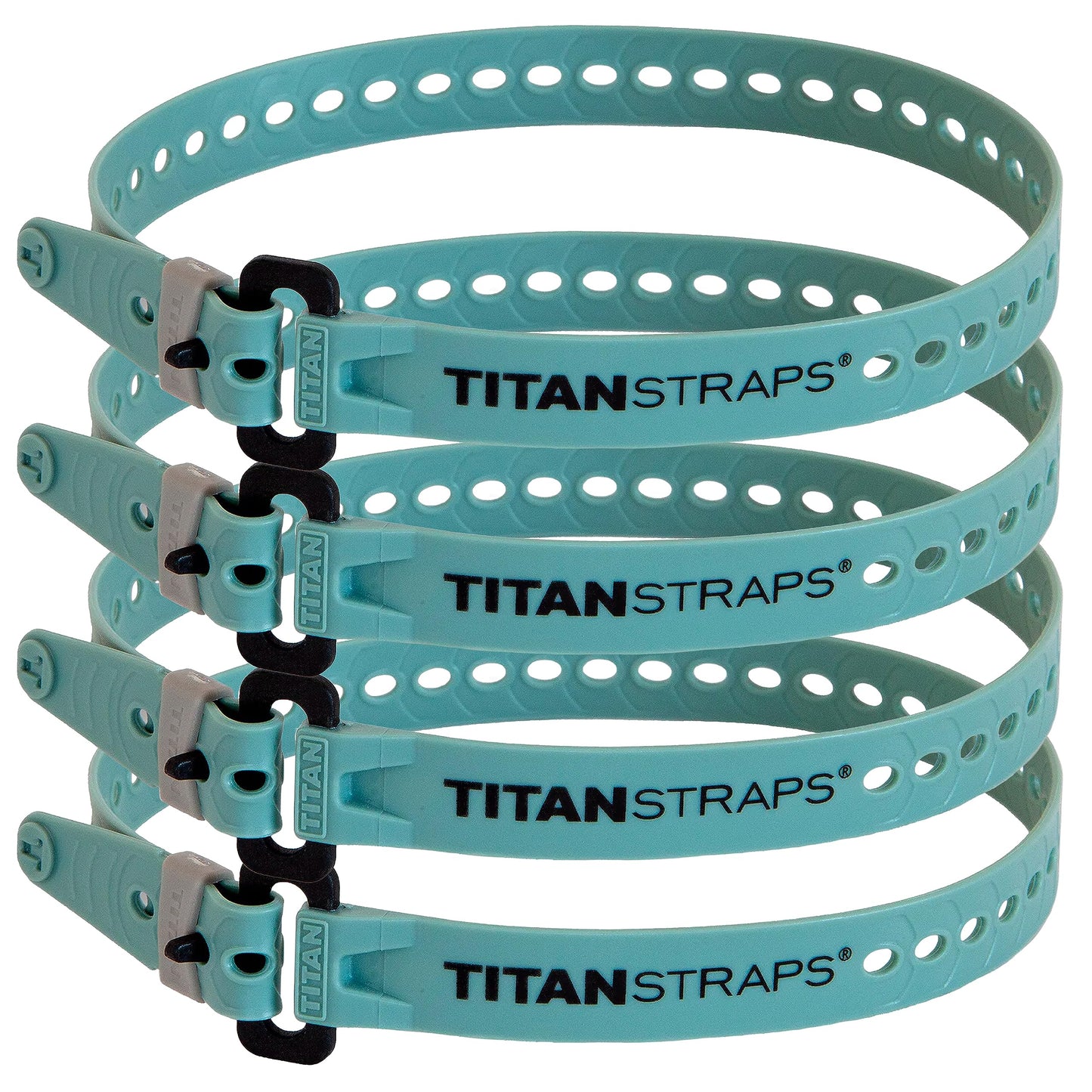 Titan Utility Straps – Mini Straps Set to Organize Computer Cables, Arts & Crafts, and Fishing Rods (15" Length / 4-Pack, Slate)