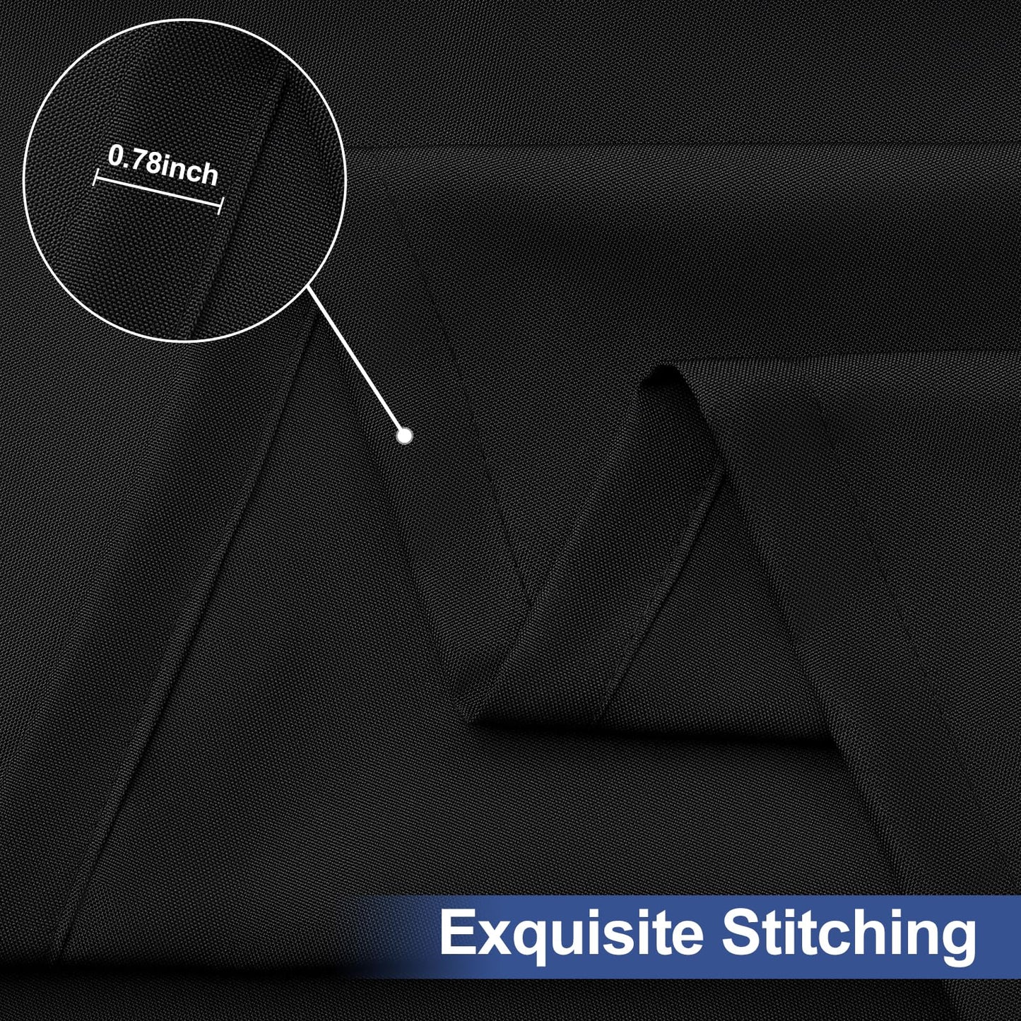 homing 6 Packs 6 Foot Rectangle Tablecloths, Washable Polyester Elastic Fitted Fabric Table Protector, Waterproof Table Cover for Picnic, Camping, Outdoor (Black, 30" x 72")