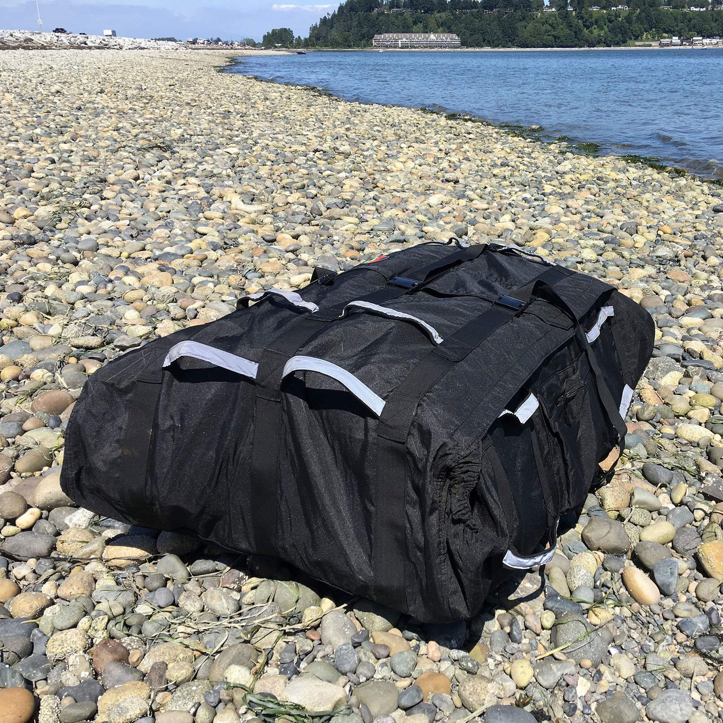 Seamax Universal Sunlitec 3-Layers Welded Hull Storage and Carrying Bag with Reflective Edges for Foldable Inflatable Boat (Size B - for 360-390 Boats)