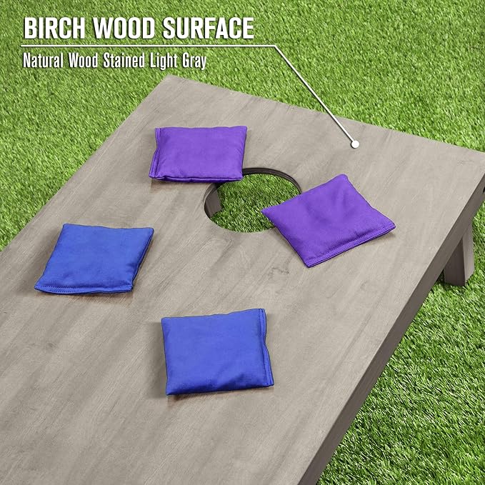 GoSports 4 ft x 2 ft Regulation Size Wooden Cornhole Boards Set - Includes Carrying Case and Bean Bags (Choose Your Colors) Over 100 Color Combinations