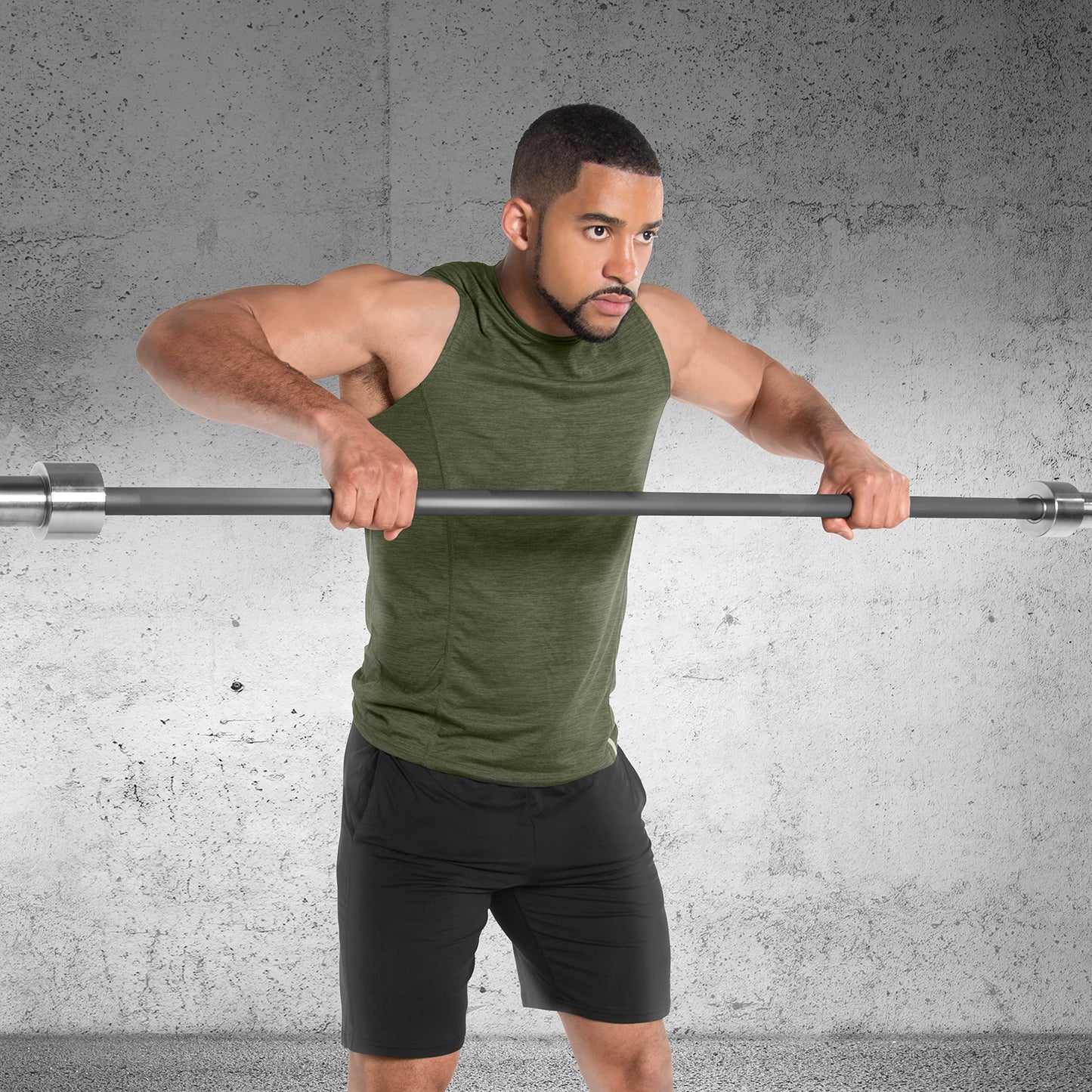 CAP Barbell THE BEAST Olympic Bar | For Weightlifting and Power Lifting, THE BEAST - Black/Chrome, No Center Knurl, 7' Olympic