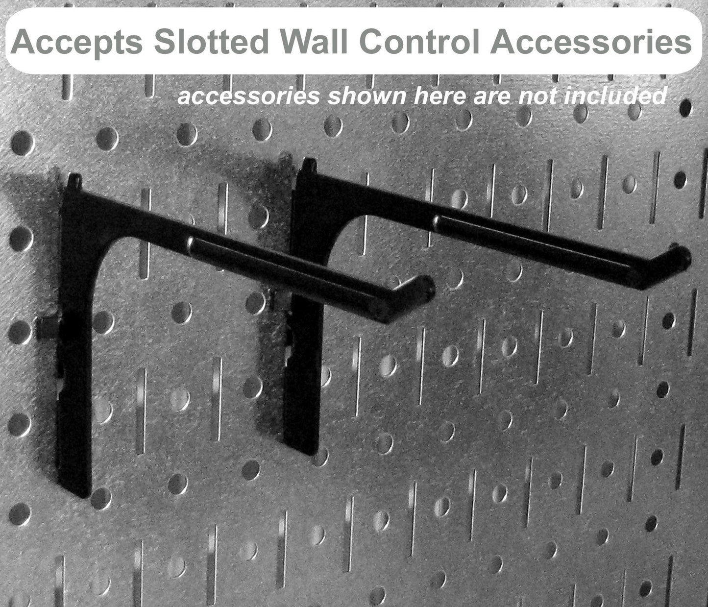 Wall Control 4 ft Metal Pegboard Standard Tool Storage Kit with Orange Toolboard and Black Accessories