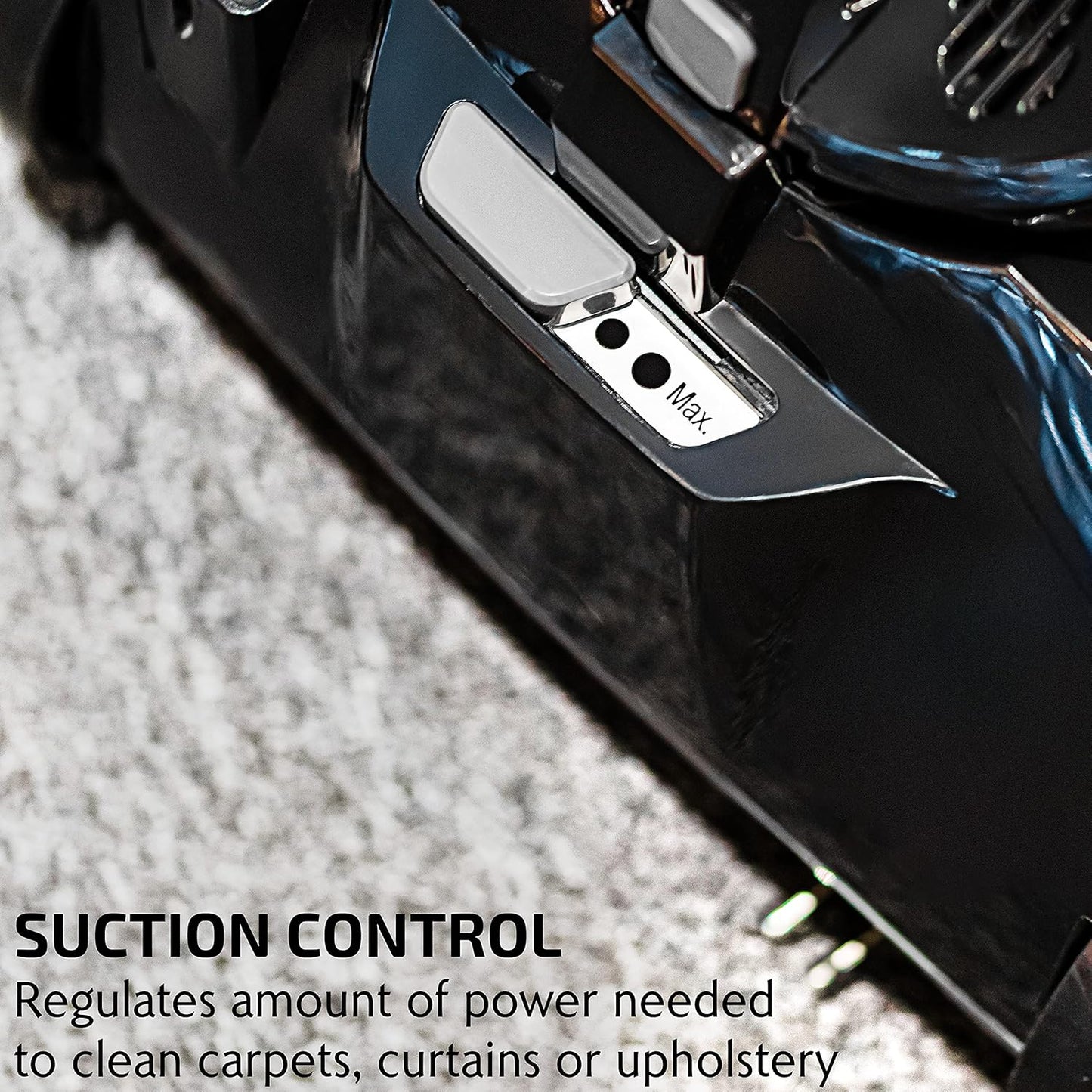 OVENTE Bagless Canister Vacuum Cleaner - 1400W Powerful Suction, 3L Dust Cup, Lightweight, Black