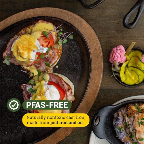 Lodge Cast Iron Griddle - Durable Oval Design, 13.375" x 10", Perfect for Cooking | Black Finish