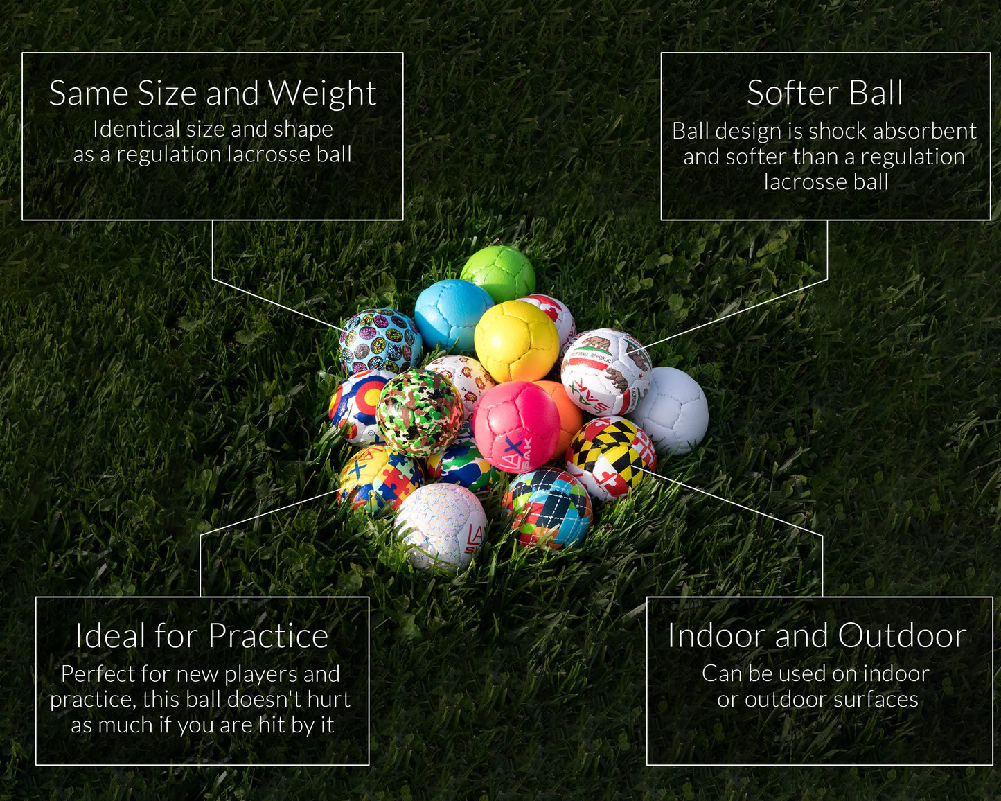 Lax Sak Soft Practice Lacrosse Balls - Same Weight & Size as a Regulation Lacrosse Balls, Great for Indoor & Outdoor Practices, Less Bounce & Minimal Rebounds - Carolina Blue, 1 Pack