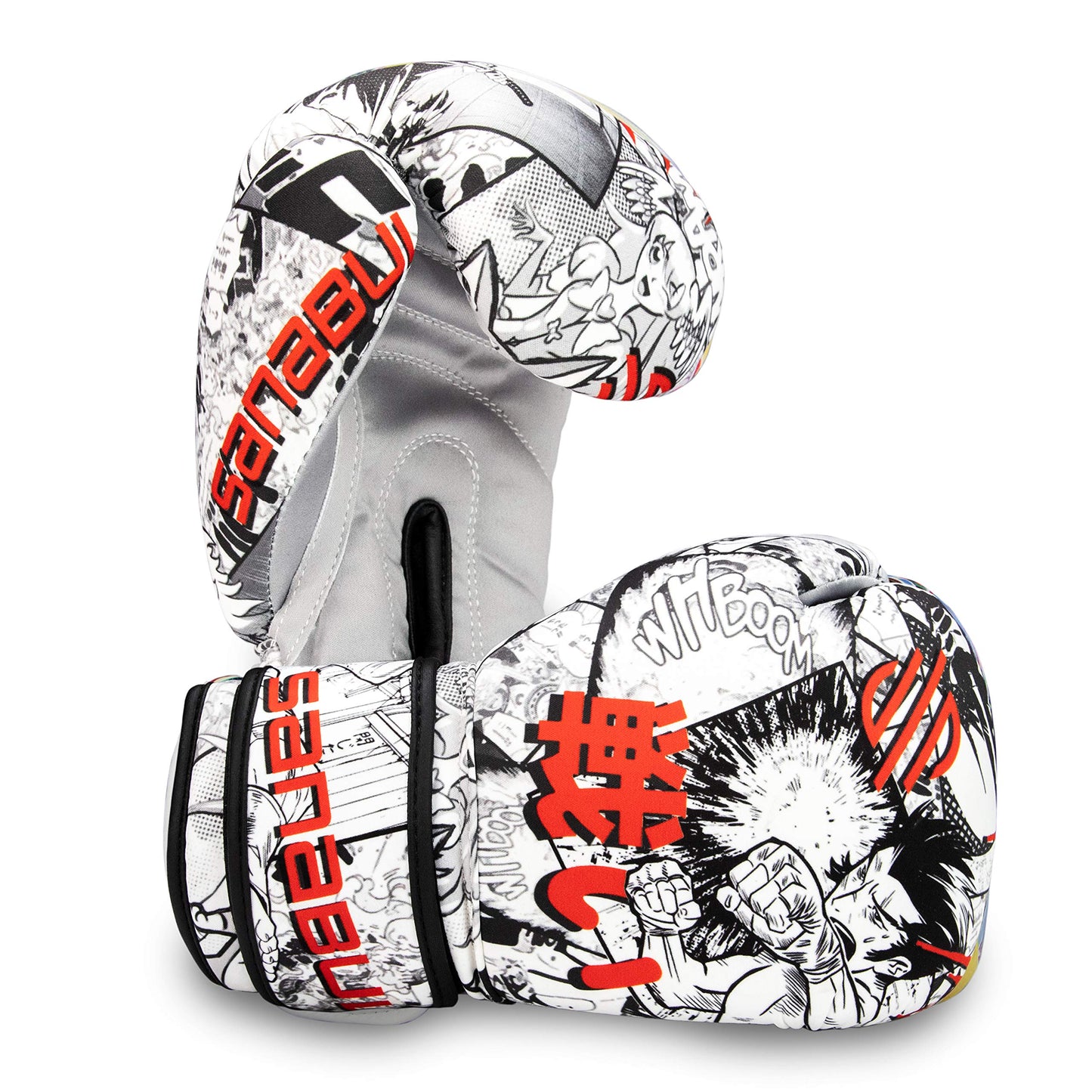 Sanabul Sticker Bomb Kids Boxing Gloves Children & Youth Boxing MMA and Kickboxing Gloves - Manga Action, 8 OZ