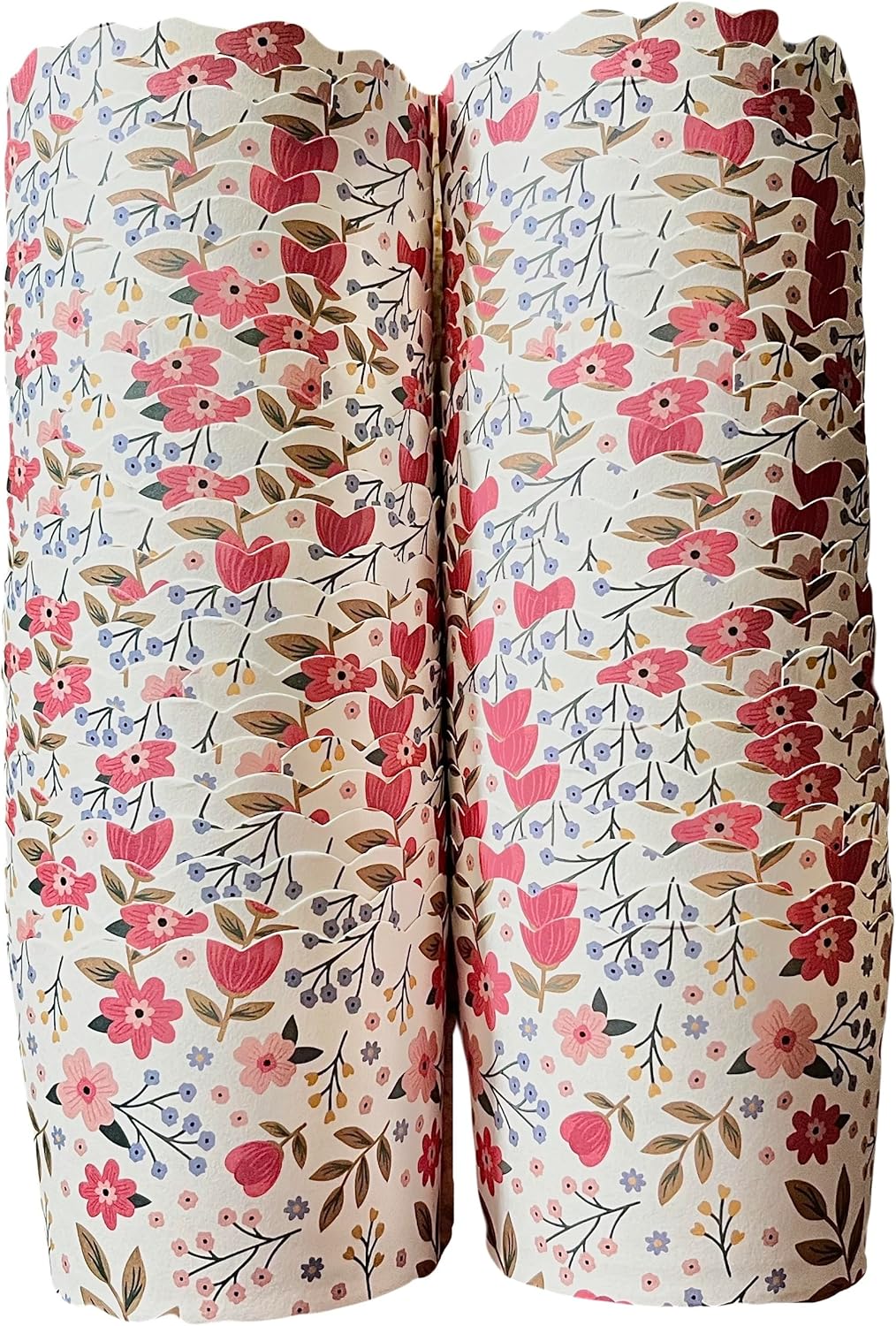 Skiennix Paper Baking Cups - Greaseproof Disposable Cupcake Liners | Large Floral 50-Pack