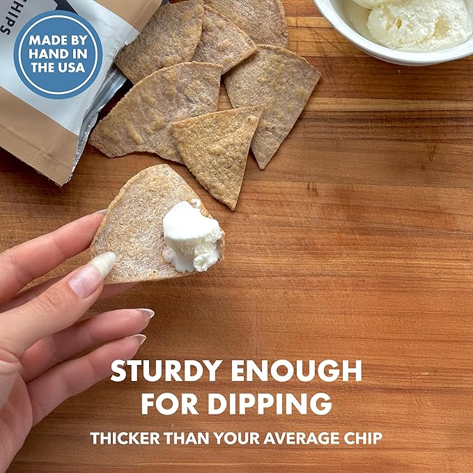 MASA Tortilla Chips - Churro Chips - No Seed Oil Snacks - Corn TortillaChips - Made with Grass Fed Beef Tallow, Powdered Sugar, Royal Cinnamon,Sea Salt - Sweet and Salty Snacks - 6 Pack - 5 oz/Pack