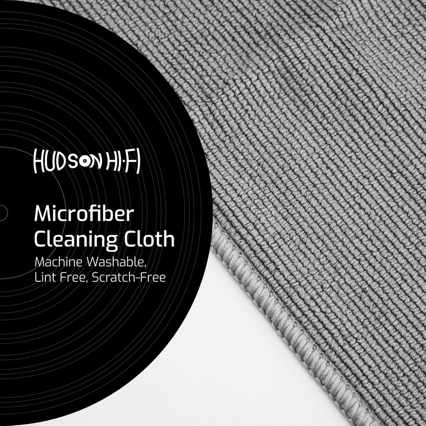 5 7X Hudson Hi-Fi Anti Static Microfiber Record Cleaning Cloth - pk - The Audiophiles Anti-Scratch Lint & Dust Magnets