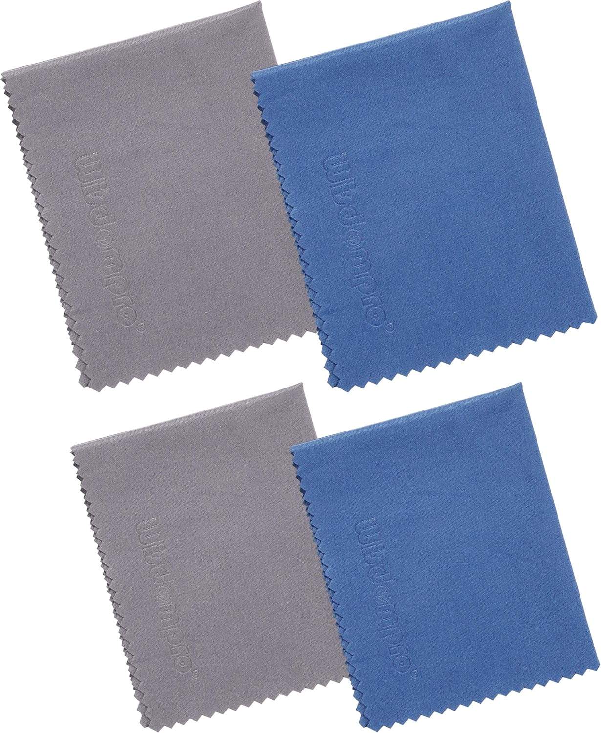 Wisdompro 4-Pack Surface(12x8.25, 13.5x8.63 Inches Large Microfiber Cleaning Cloth for Laptop, Computer Screen, Camera