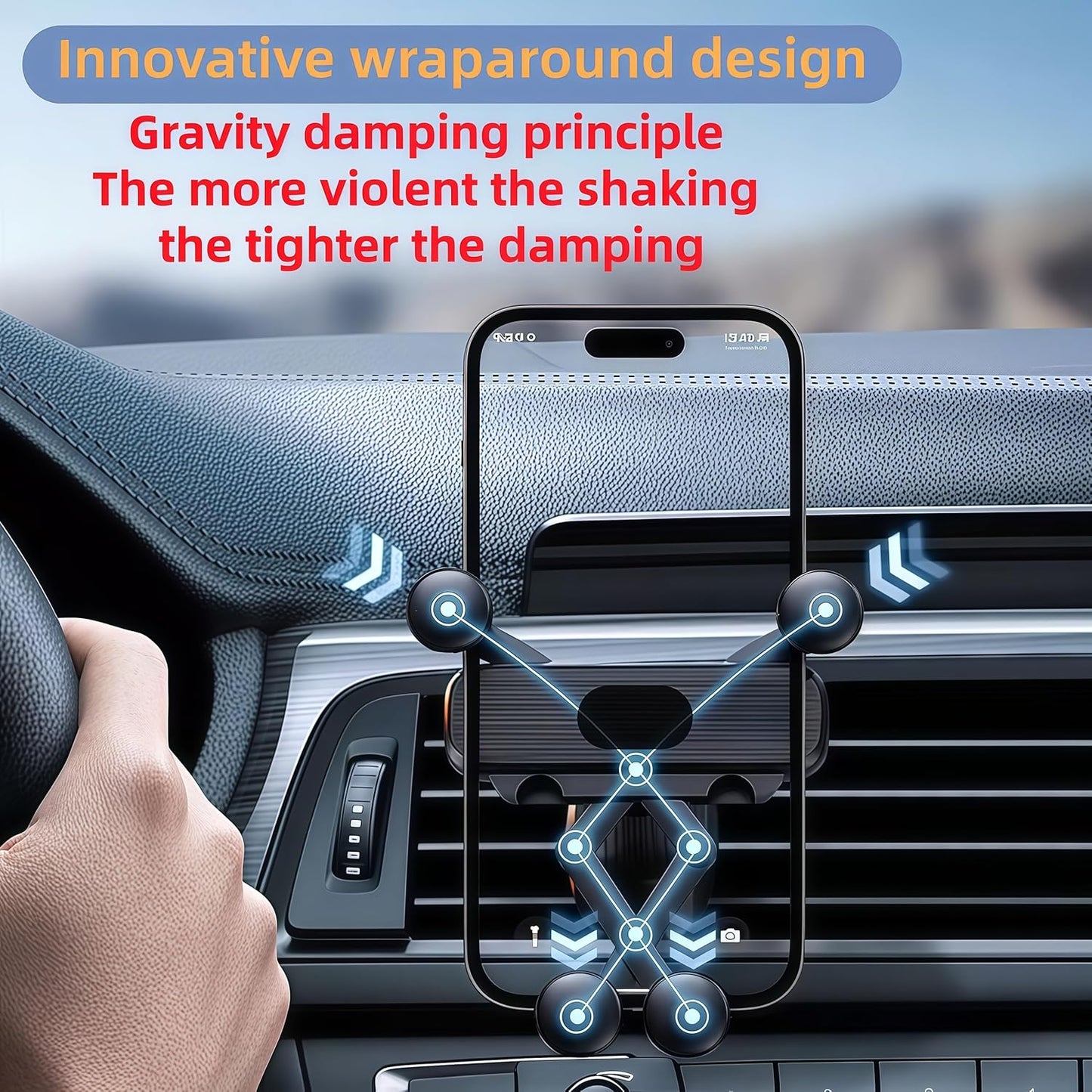 cdipkif 360 car air Vent Holder, Top-of-The-line car Phone Holder for iPhone Adjustable Angle, Compatible