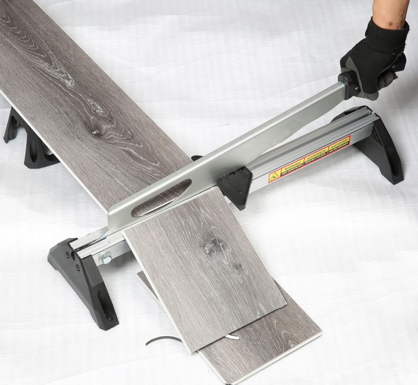 FullyAssembled Laminate/Vinyl Floor Cutter, Angle&Length Cutting,Laminate Flooring Cutter,Cuts 2-5mm Thickness Rubber Floor,Laminate Floor,VCT,PVC,Steel/Alu,Floor Cutter for Small Project & Thin Floor