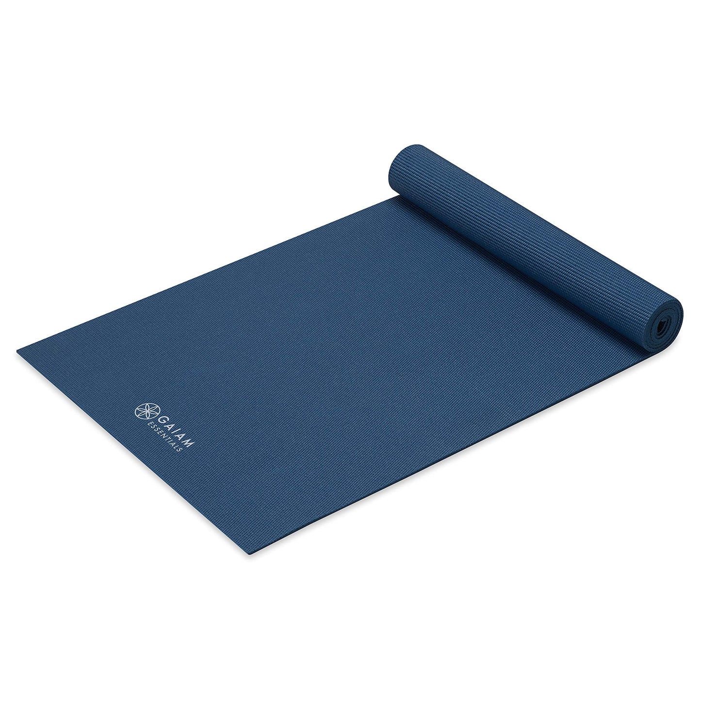 Gaiam Essentials 1/4" Thin (6mm) Yoga & Pilates, Fitness & Exercise Mat with Easy-Cinch Carrier Strap Cusion Support For Fitness and Gym Workouts