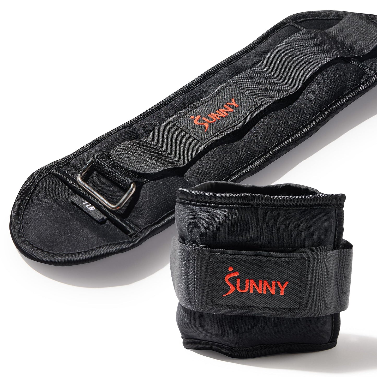 Sunny Health & Fitness Ankle Weights for Women, Men & Kids – Adjustable 1–5 lb Pair | Wrist, Arm & Leg Weights for Walking, Pilates, Yoga & Cardio