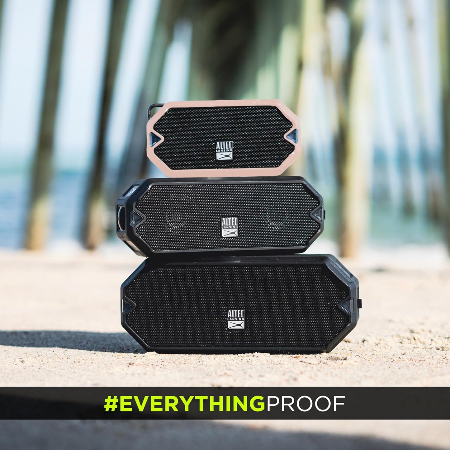 Altec Lansing IP67 6 - HydraMini Wireless Bluetooth Speaker, Waterproof USB C Rechargeable Battery with Hours Playtime