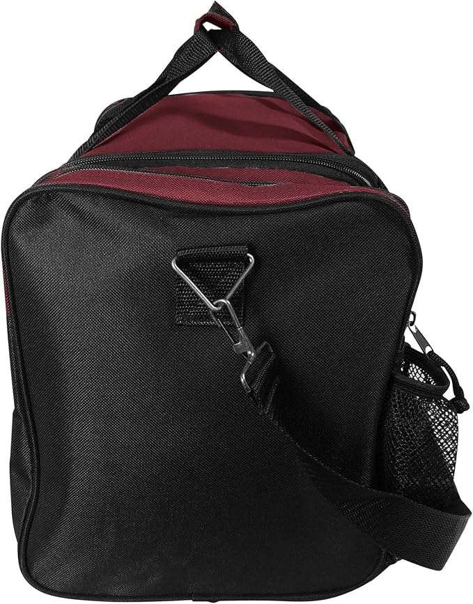 DALIX 17" Duffle Bag Dual Front Mesh Pockets (Black Gold Gray Dark Green Navy Blue Maroon Royal Blue Orange Pink Purple Red White