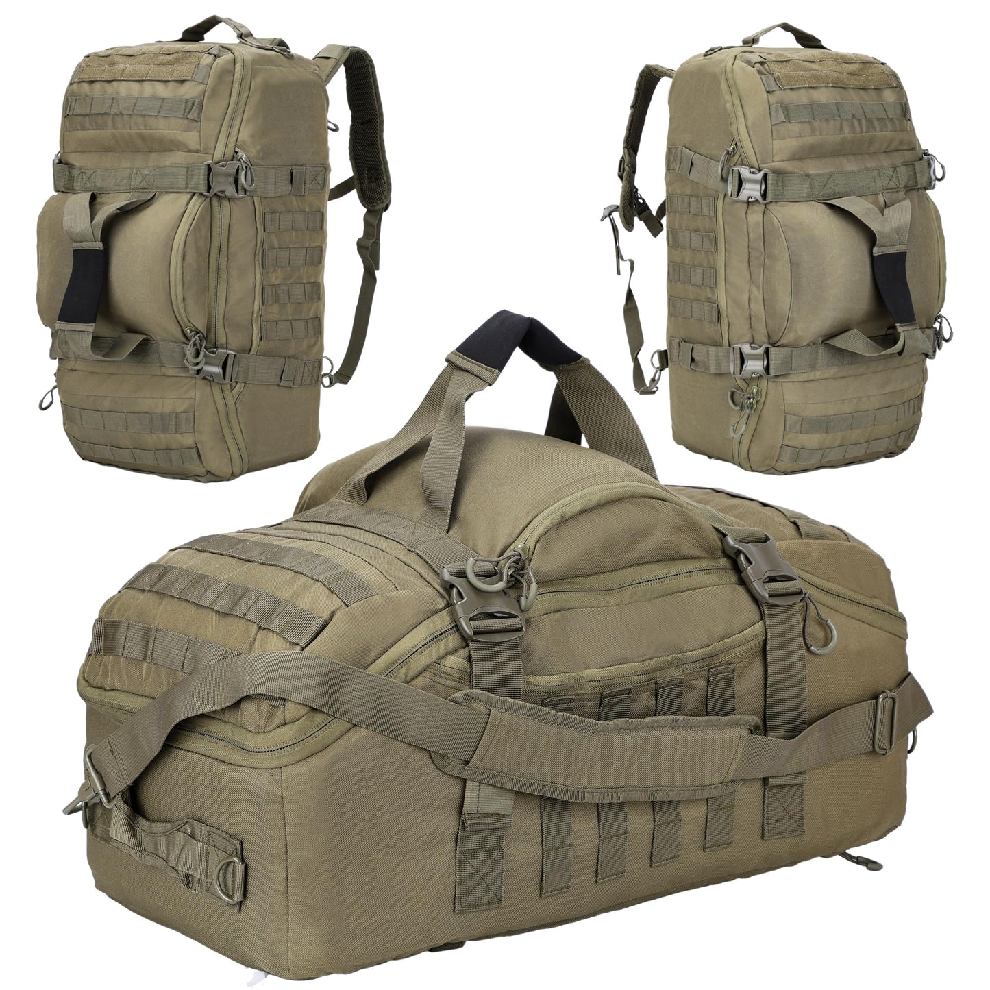 Gym Bag, 3-in-1 Duffel Backpack, Travel & Sports Bag for Outdoor, Tactical, Camping & Hunting – Weekend & Overnight Gear