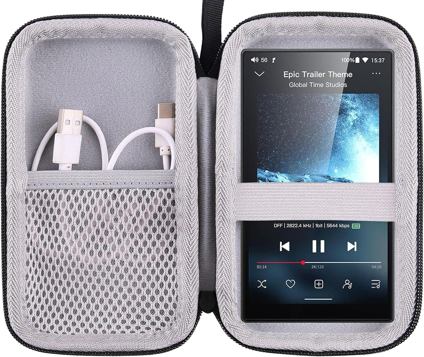 JINMEI R4/R5 2/R6 gen3/ M21 /JM21 MP3 Hard EVA Carrying Storage Case Compatible with HiBy Gen FiiO Portable Music